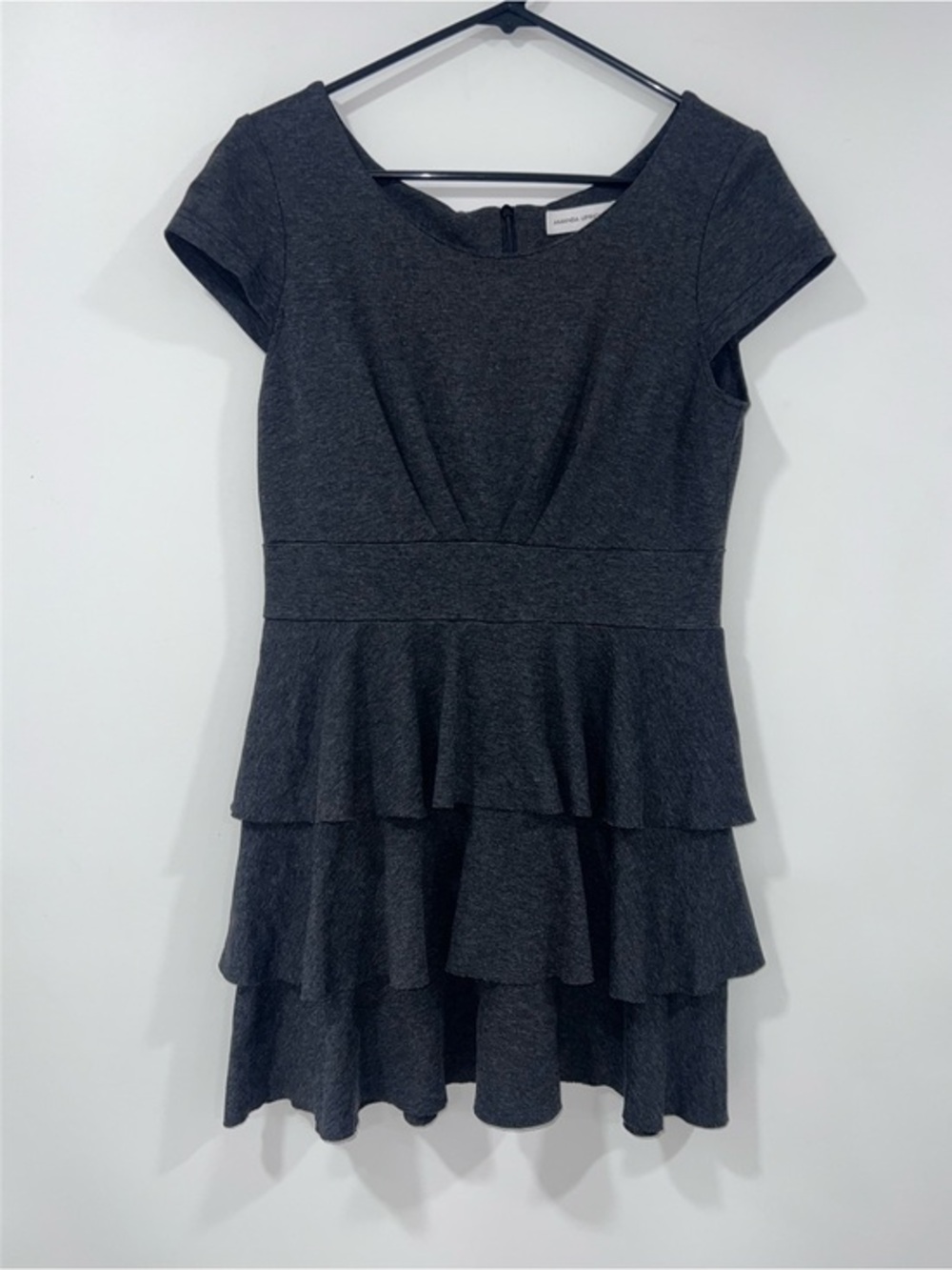 Amanda Uprichard Tiered V-Neckline Mini Dress